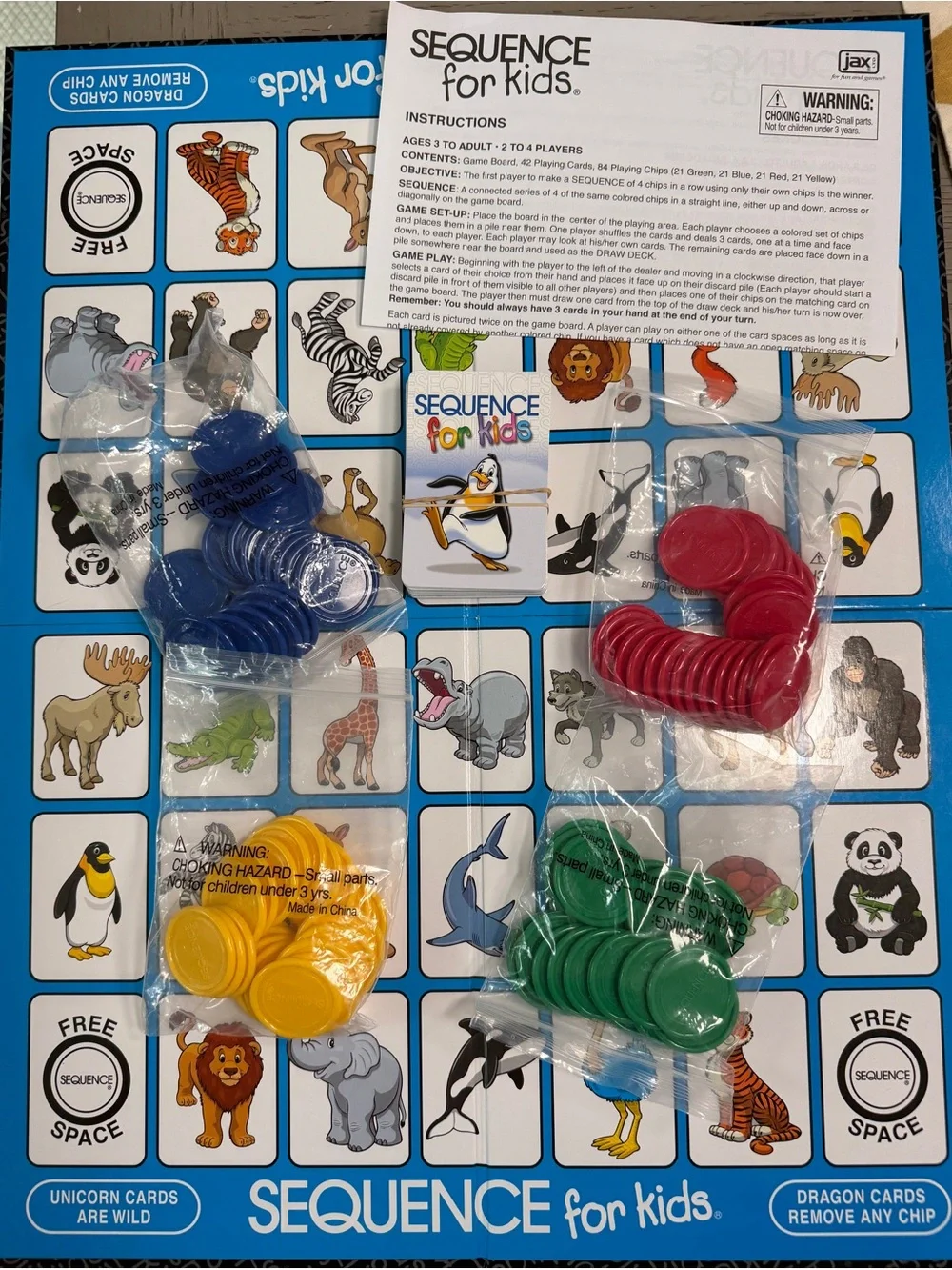 SEQUENCE for kids board game. Like new. Ages 3 and up